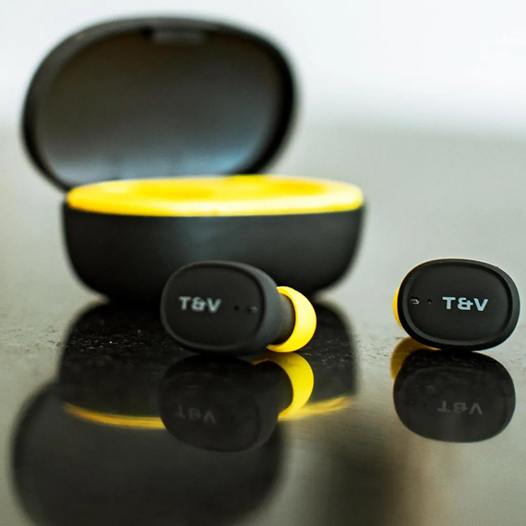 Audífonos Thonet & Vander Bohne Bluetooth Negro/Amarillo