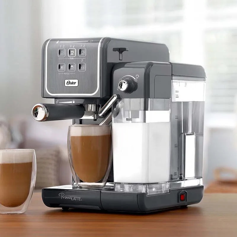 Cafetera Oster PrimaLatte Touch BVSTEM6801M 19 Bares - Gris