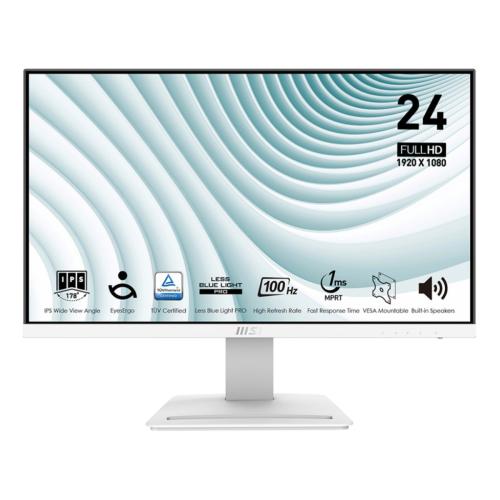 Monitor MSI PRO MP243W E14 23.8" FHD 144Hz Blanco