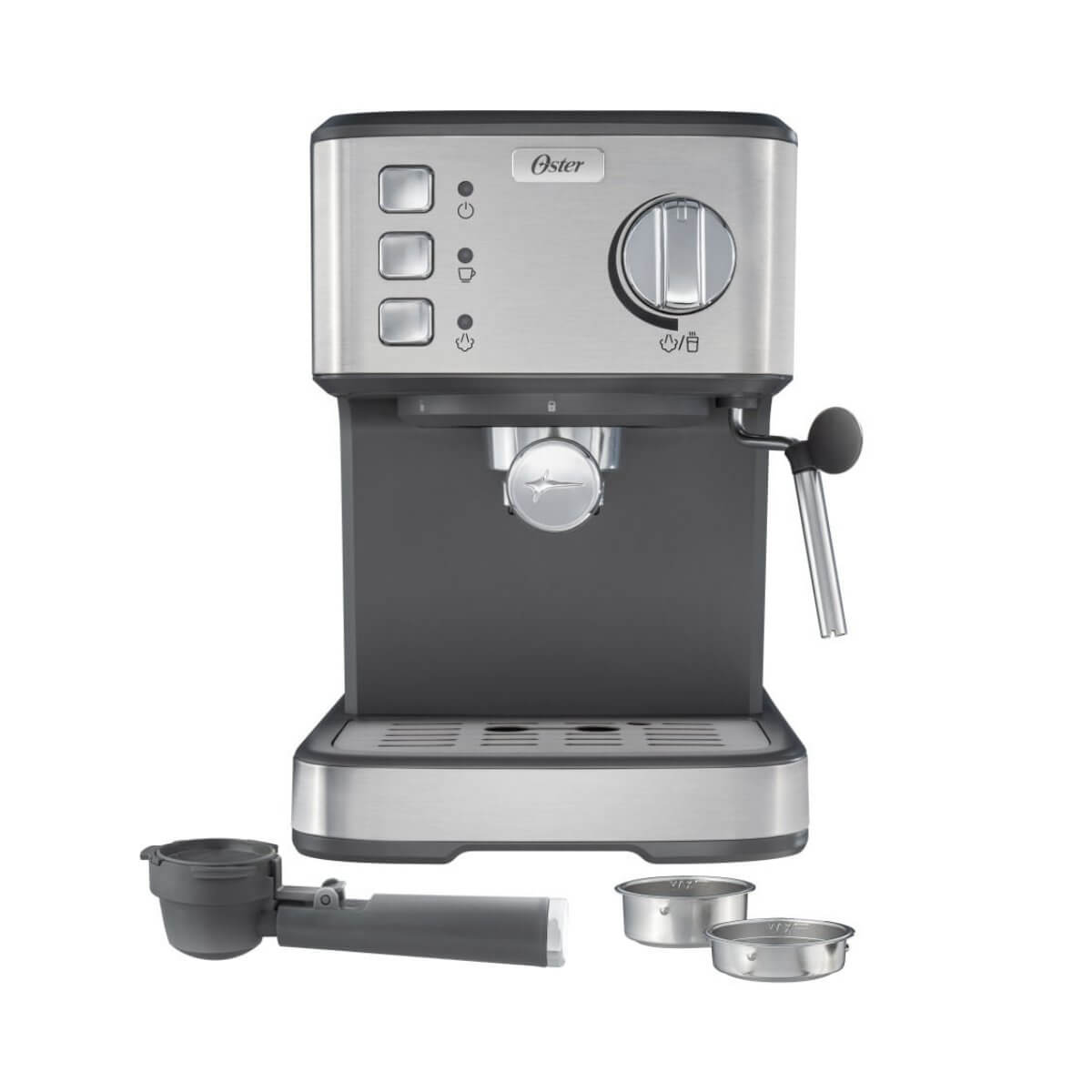 Cafetera Oster BVSTEM5502 Espresso Compacta 15 Bares - Acero Inoxidable