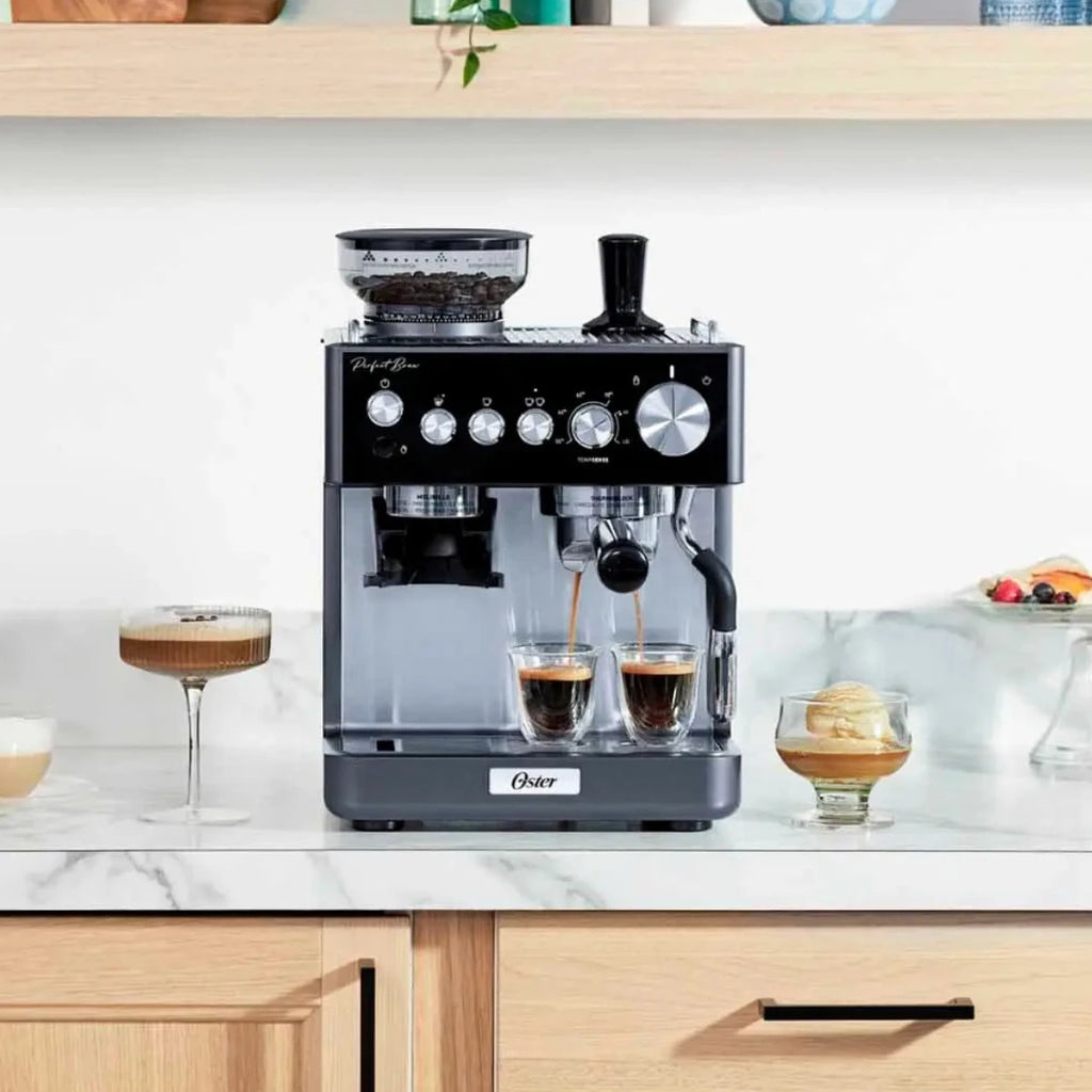 Cafetera para Espresso Oster Perfect Brew BVSTEM7301 con Molinillo - Plateado