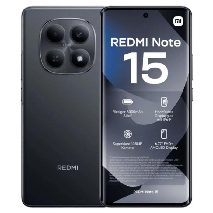 Xiaomi Redmi Note 15 8GB RAM 256GB Liberado - Negro